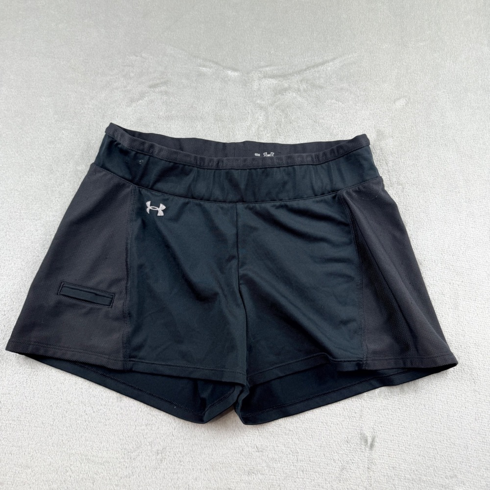 Under Armour HeatGear Women's Small Black Running Athletic Shorts